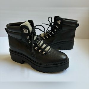 Marc Fisher Nairy Women Black Leather Boots